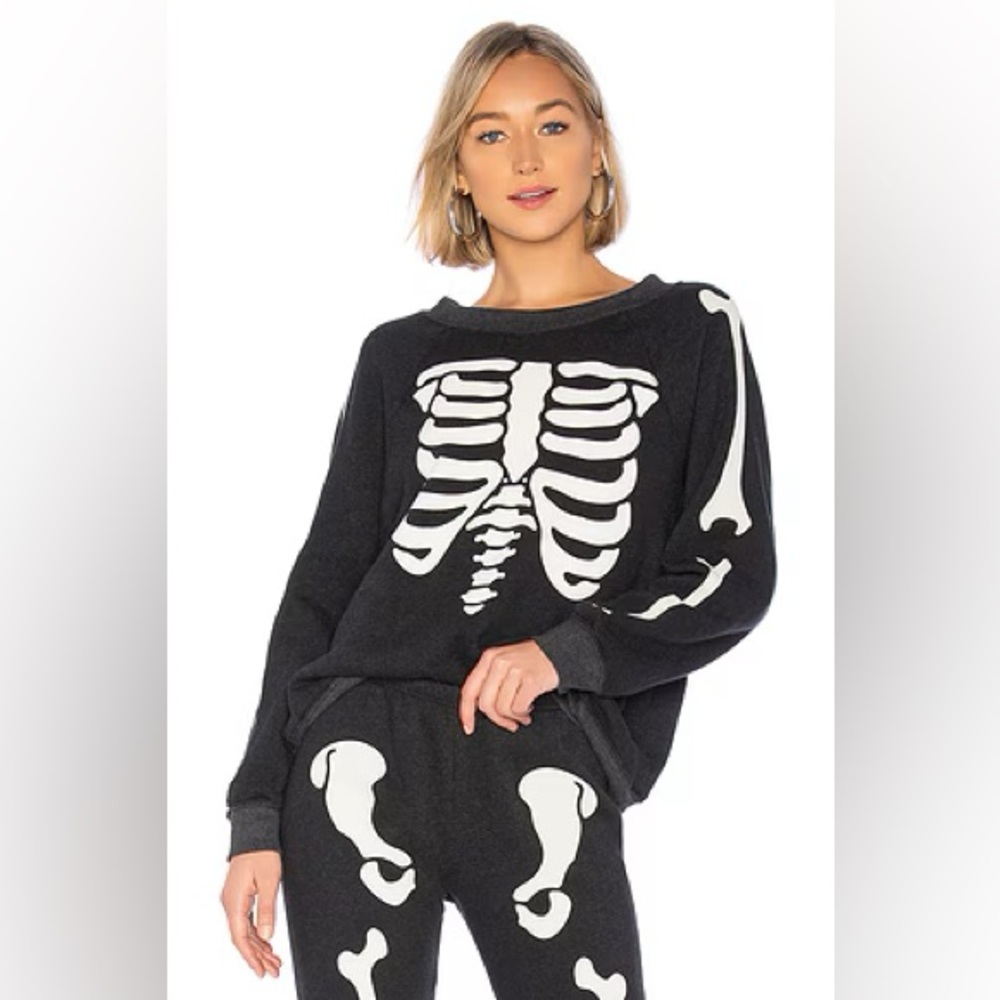NWT WILDFOX SKELETON INSIDE OUT JUMPER